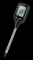 Digital pH meter with stainless steel probe isolated on transparent background. Ready for design use in educational materials, scientific graphics, clipart, print-on-demand products, and laboratory instruction posters.
