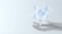 Delicate soap bubbles floating above open palms on clean white background, symbolizing fragility, dreams, and gentle care in minimalist composition.