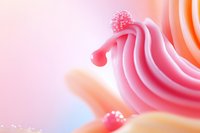 Soft pink and peach swirls create dreamy abstract curves with delicate sugar crystal details against pastel background, macro photography for dessert and confectionery designs.