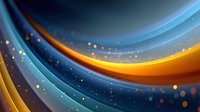 Abstract flowing waves with glowing particles in blue and orange gradient colors for modern digital backgrounds and creative design projects.