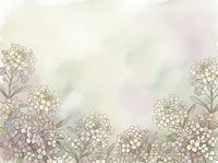 Delicate floral border with soft pastel watercolor background featuring blooming flowers and leaves for spring wedding invitations and romantic designs.