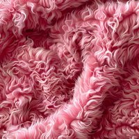 Abstract wavy pink fur texture with soft flowing curves and dynamic movement creates luxurious plush surface pattern for fashion and interior design backgrounds.