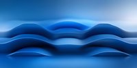 Abstract blue waves forming smooth undulating curves against gradient background, creating dynamic flowing movement and modern minimalist design aesthetic.