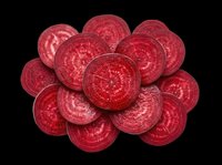 Sliced red beets isolated on transparent background, ready for clipart, t-shirt design, print-on-demand products, stickers, and sublimation projects.