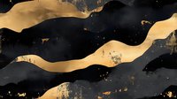 Luxury gold and black abstract waves with metallic accents and splatter effects, suitable for modern wall art, backgrounds, and premium design projects.