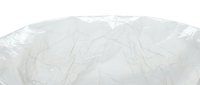 Crumpled white plastic bag with wrinkled texture isolated on white background, suitable for packaging design, waste management graphics, and environmental awareness materials.