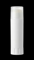 White lip balm stick isolated on transparent background, ready for cosmetic branding, mockups, stickers, print on demand, T-shirt design, and digital clipart use.
