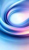 Abstract swirling waves in soft blue and pink gradient colors create dynamic motion effect against light background, suitable for modern tech designs and presentations.