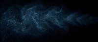Deep blue cosmic dust clouds swirling through starry space creating mystical nebula formations for astronomy and science fiction backgrounds.