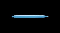 Light blue mechanical pencil isolated on transparent background, ready for stationery clipart, t-shirt design, print on demand, stickers, and sublimation projects.