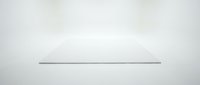 Minimalist white shelf mounted on clean wall with soft lighting and subtle shadows creating modern interior design element for home decor and organization.