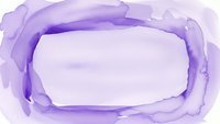 Abstract purple watercolor frame with soft flowing brushstrokes creating elegant border on white background for artistic design projects.