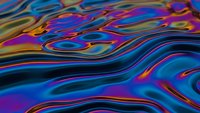Vibrant holographic liquid waves with iridescent rainbow colors flowing in smooth organic patterns for modern digital art and futuristic design projects.