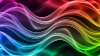 Abstract colorful wave background with flowing rainbow gradient curves for modern digital design and creative projects.