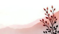 Minimalist botanical silhouette with delicate branches and leaves against soft pink gradient background, creating serene nature-inspired design for wellness and spa.