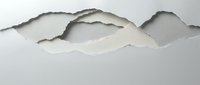 Torn white paper with jagged edges revealing layers underneath, creating dramatic shadows and depth for creative design projects.
