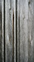 Weathered gray wooden fence planks with natural grain texture and rustic character for backgrounds and design projects.
