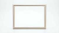 Elegant gold picture frame with empty white space isolated on white background, perfect for art display mockups and interior design presentations.