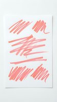 Coral marker strokes and scribbles on white paper, isolated design element for graphic projects, backgrounds, and creative compositions.