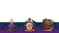 Isolated cartoon steampunk characters with gears and mechanical elements on transparent background, ready for design projects and merchandise applications.