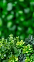 Fresh green succulent plants with soft bokeh background for natural wellness and gardening concepts.