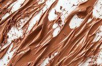 Swirling copper metallic paint texture with dynamic diagonal streaks and white abstract patterns creates dramatic artistic background for luxury designs.