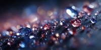 Sparkling gemstones and diamonds with colorful bokeh lights creating luxury jewelry background for premium design projects and elegant presentations.