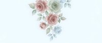 Watercolor floral arrangement with soft pink and sage green roses on white background for wedding invitations and romantic design projects.