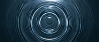Abstract circular ripples in dark blue water surface creating concentric waves pattern for modern design backgrounds and digital art projects.