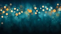 Magical teal and gold bokeh lights on dark background with glowing particles and dreamy atmosphere, creating ethereal festive mood.
