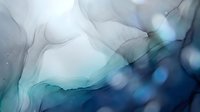 Abstract flowing waves in soft blue and white tones with bokeh light effects creating dreamy atmospheric background for modern design projects.