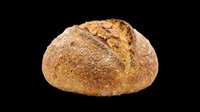 Rustic whole grain artisan bread loaf isolated on transparent background, ready for bakery menus, food blogs, t-shirt designs, stickers, and print on demand use.