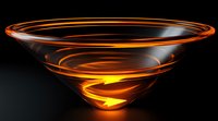 Glowing orange spiral vortex effect against dark background creates dynamic motion and energy visualization, suitable for abstract technology and power concepts.