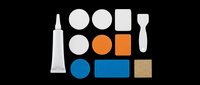 Medical syringe and geometric shapes in orange, blue, and neutral tones isolated on transparent background, ready for healthcare design, clipart, sublimation, print-on-demand products and t-shirt graphics.