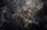 Dark marble texture with golden veins and cracks on black stone surface, luxury natural pattern background for interior design and decoration.