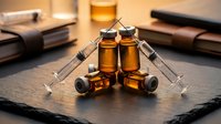 Vintage brass binoculars on wooden desk with old books and whiskey glass creating nostalgic explorer atmosphere for adventure and discovery themes.