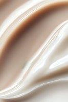 Smooth flowing waves in cream and brown tones create elegant abstract background with silky texture and gentle curves, suitable for luxury product presentations.