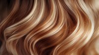 Flowing waves of blonde and brown hair with highlights creating a luxurious texture pattern for salon or beauty advertising.