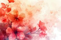 Delicate coral hibiscus flowers with soft watercolor effects on pastel background, creating dreamy floral composition for romantic and feminine designs.