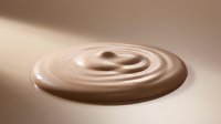 Smooth chocolate or caramel liquid swirl with concentric ripples and central vortex, creating an abstract spiral pattern suitable for backgrounds and design projects.