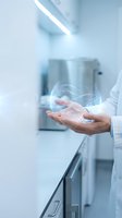 Scientist hands holding glowing digital brain hologram in modern laboratory representing artificial intelligence and neuroscience research innovation.