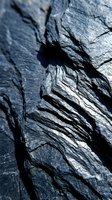 Insect silhouette cast on textured slate rock surface with natural striations and weathered patterns, suitable for nature and wildlife concepts.