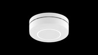 Sleek white ceiling light fixture with modern ring design, isolated on transparent background. Ready for interior design, architectural visualization, product mockups, and digital home decor projects.