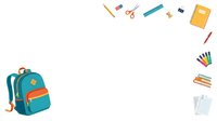 Colorful school backpack with supplies isolated on white background, ready for back to school designs, educational graphics, and student-related projects.
