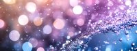 Abstract purple and blue gradient background with sparkling bokeh lights and glittering particles creating magical atmosphere for luxury designs.
