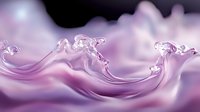Elegant pink and purple liquid waves create dynamic flowing motion against dark background, abstract fluid art composition with smooth glossy surface texture.