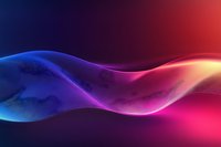 Abstract flowing wave lines in vibrant gradient colors from deep blue to purple and red against dark background creating dynamic modern design element.