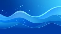 Flowing abstract blue waves with light dots create dynamic layered background pattern. Modern minimal design for presentations and digital media layouts.