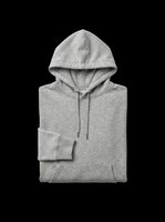 Gray heather pullover hoodie with drawstring and kangaroo pocket, isolated on transparent background. Ready for t-shirt design, print-on-demand, sublimation, and apparel mockups.