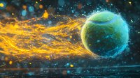 Glowing golden energy stream flowing toward luminous turquoise sphere in dark space, representing data transfer, technology innovation, and digital connectivity for tech backgrounds.